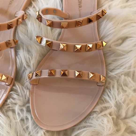 Studded Nude Jelly Sandals - Picture 10 of 10